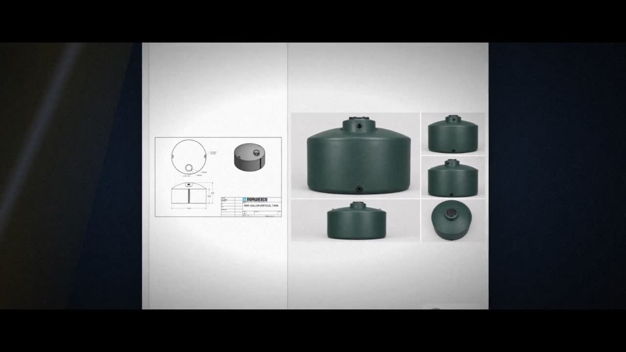 Norwesco 4995 Gallon Dark Green Vertical Water Storage Tank video