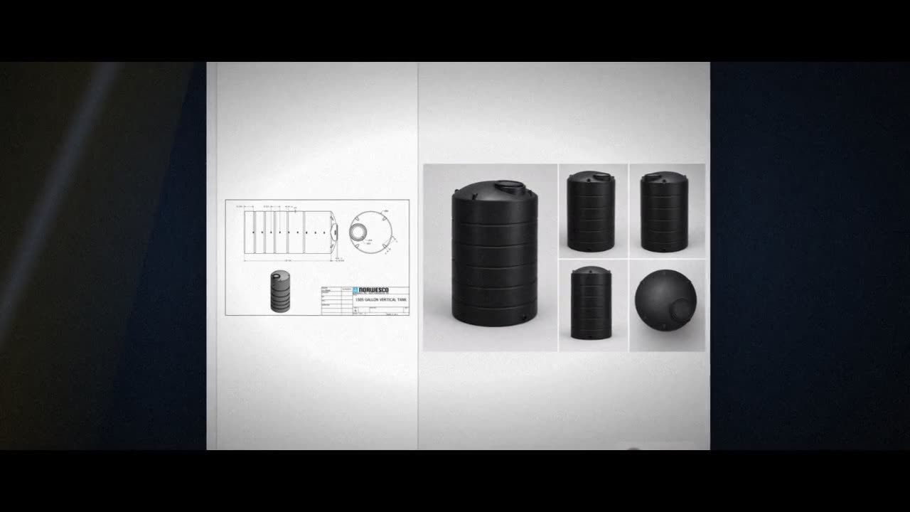 Norwesco 1505 Gallon Black Vertical Storage Tank video