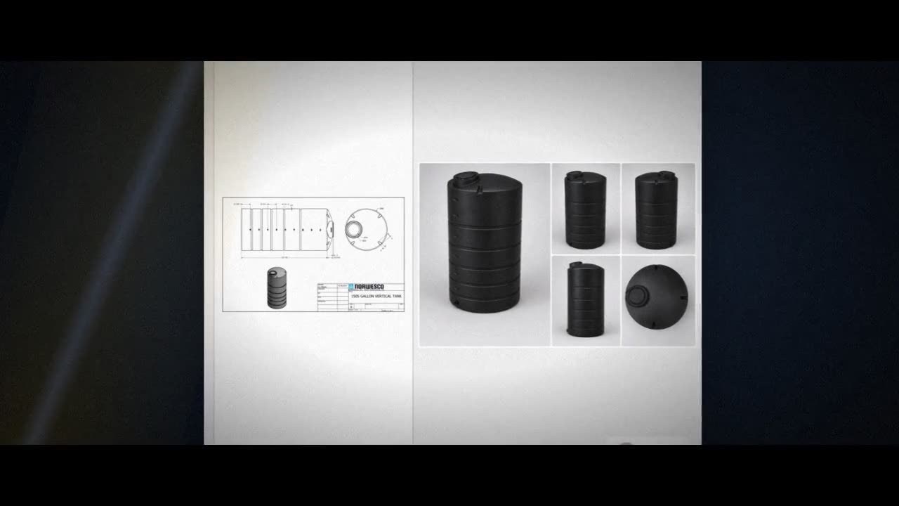 Norwesco 1505 Gallon Black Heavy Duty Vertical Storage Tank video