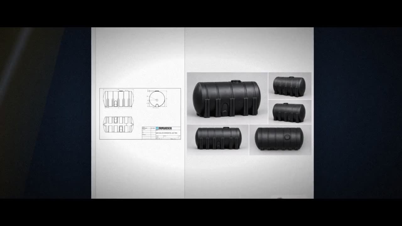 Norwesco 6025 Gallon Black Heavy Duty Horizontal Leg Tank video