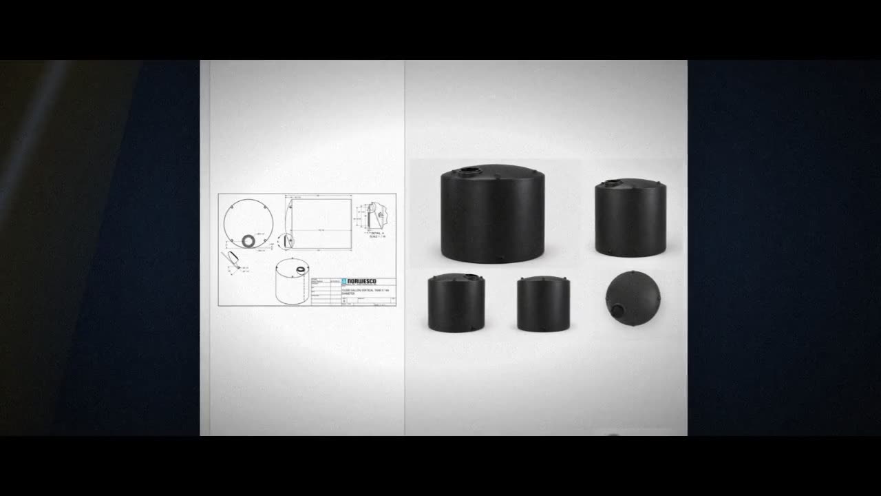 Norwesco 13000 Gallon Black Vertical Storage Tank video