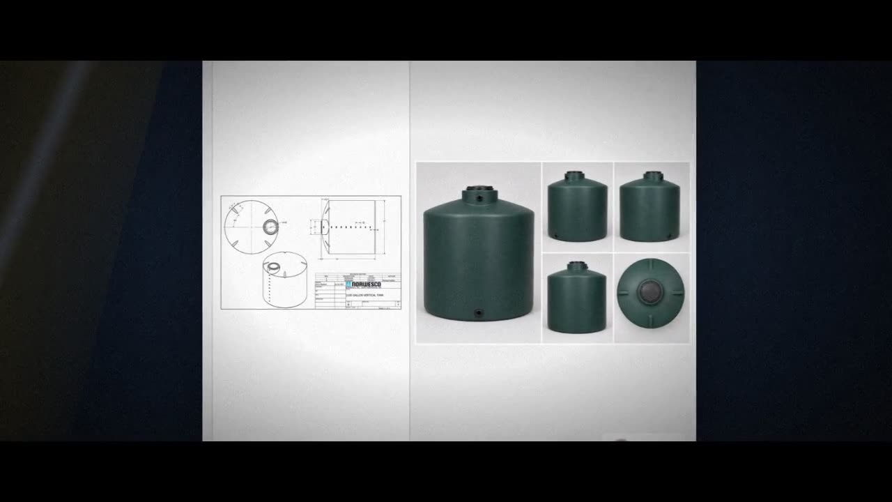 Norwesco 2100 Gallon Dark Green Vertical Water Storage Tank video