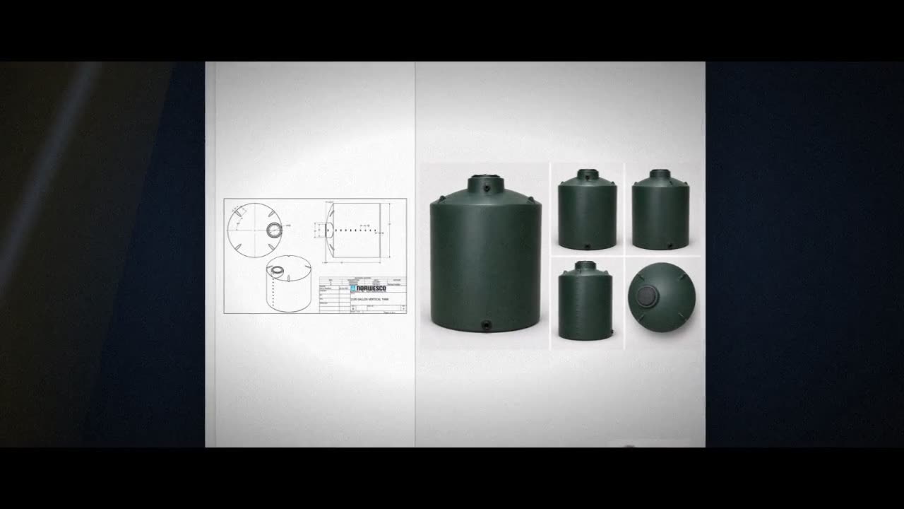 Norwesco 2100 Gallon Green (California Only) Vertical Water Storage Ta video