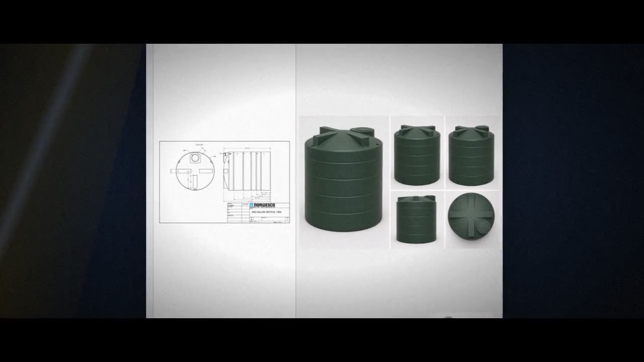 Norwesco 3450 Gallon Dark Green Vertical Water Storage Tank video