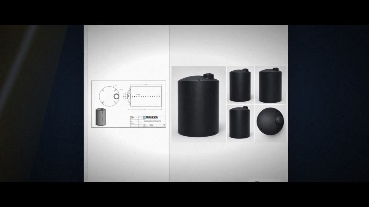 Norwesco 3600 Gallon Black Vertical Storage Tank video