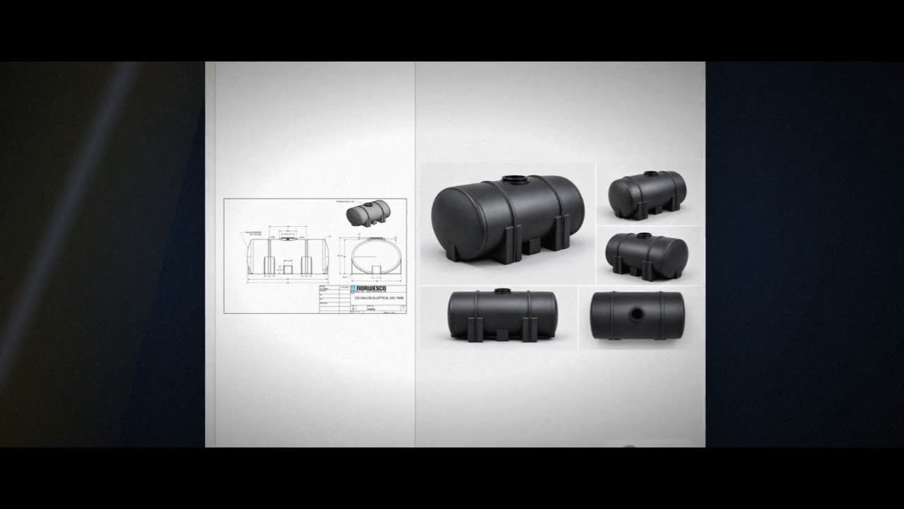 Norwesco 235 Gallon Black Elliptical Leg Tank video