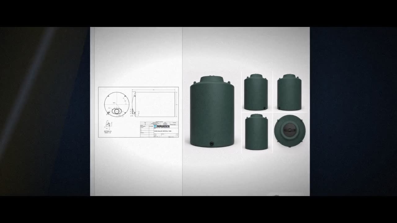 Norwesco 15500 Gallon Green (California Only) Water Storage Tank video