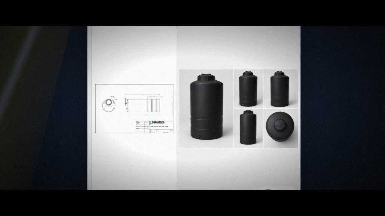 Norwesco 950 Gallon Black Vertical Storage Tank video