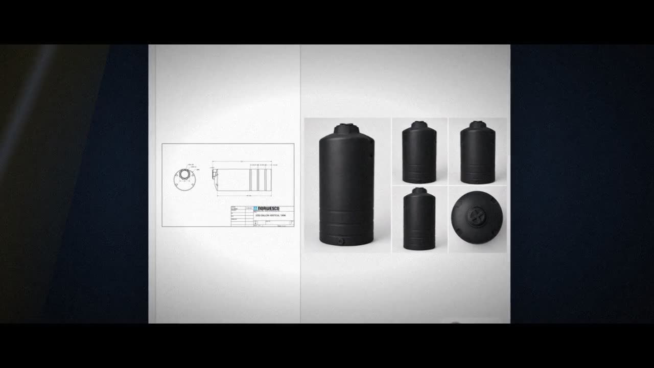 Norwesco 950 Gallon Black Heavy Duty Vertical Storage Tank video