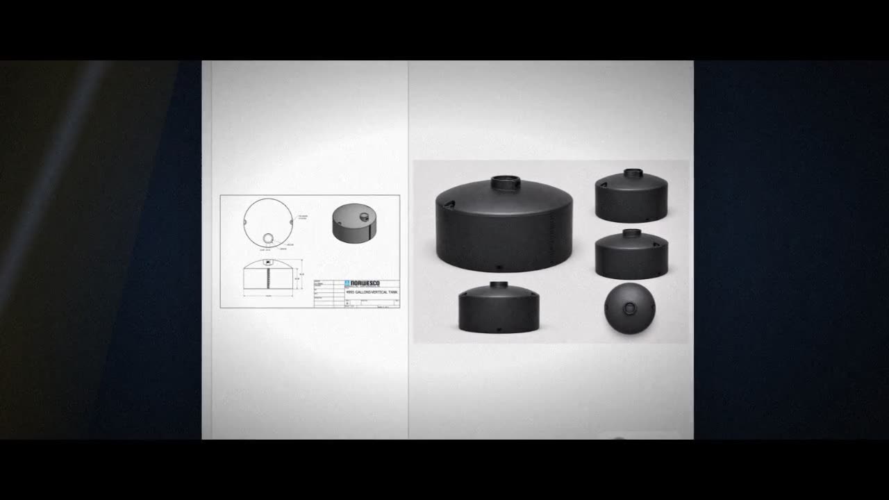 Norwesco 4995 Gallon Black Vertical Storage Tank video