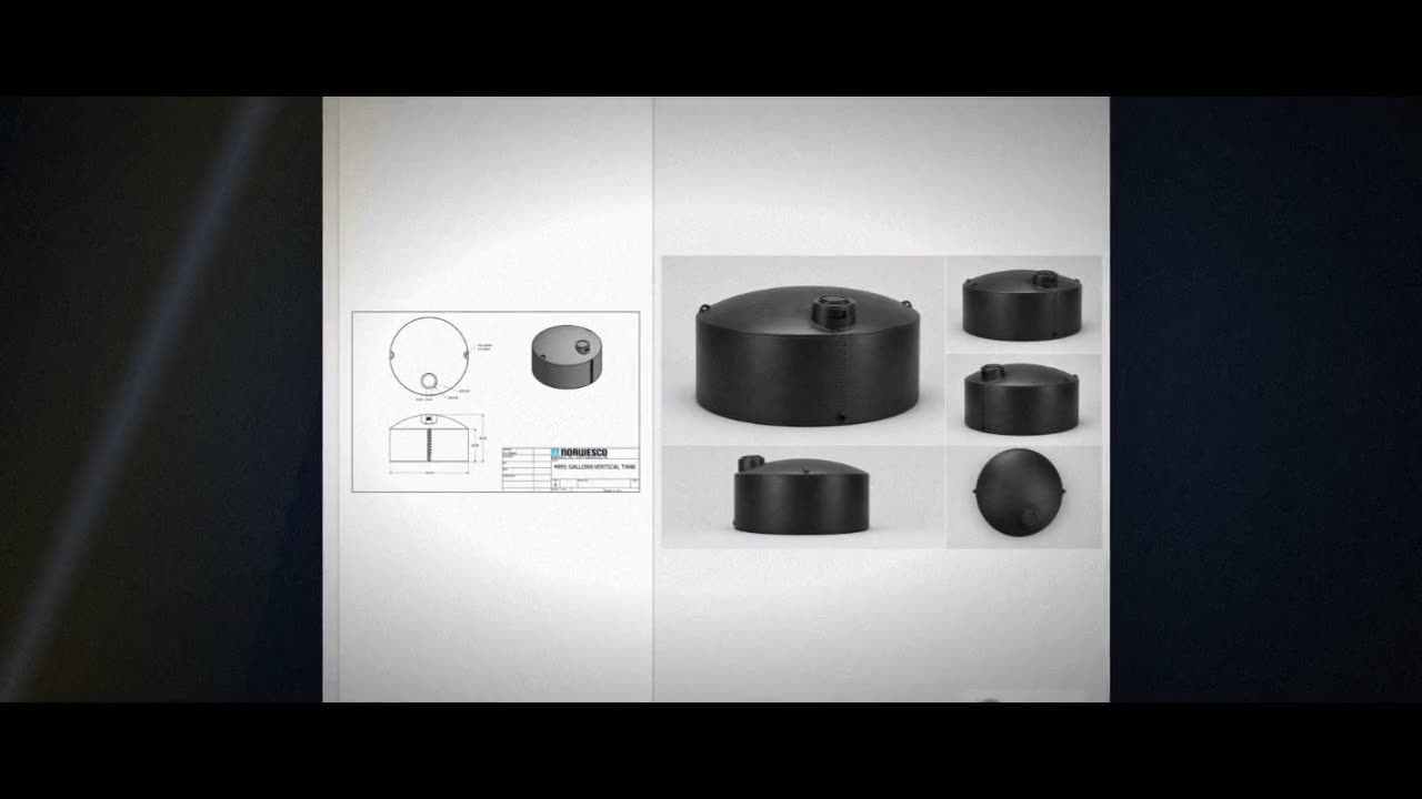 Norwesco 4995 Gallon Black Heavy Duty Vertical Storage Tank video