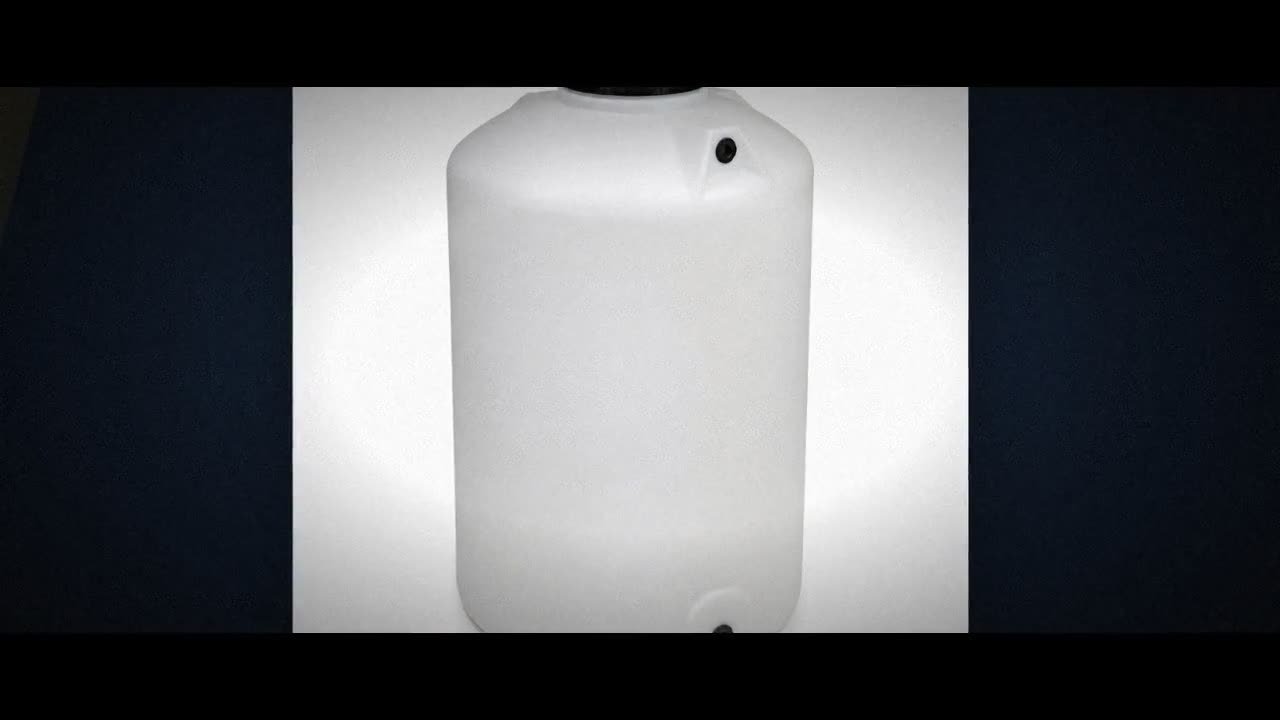 205 Gallon Plastic Vertical Water Storage Tank in Dark Green video