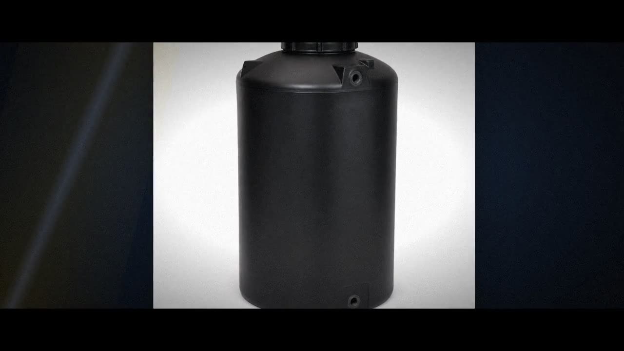 205 Gallon Plastic Vertical Rainwater Harvesting Tank in Black video
