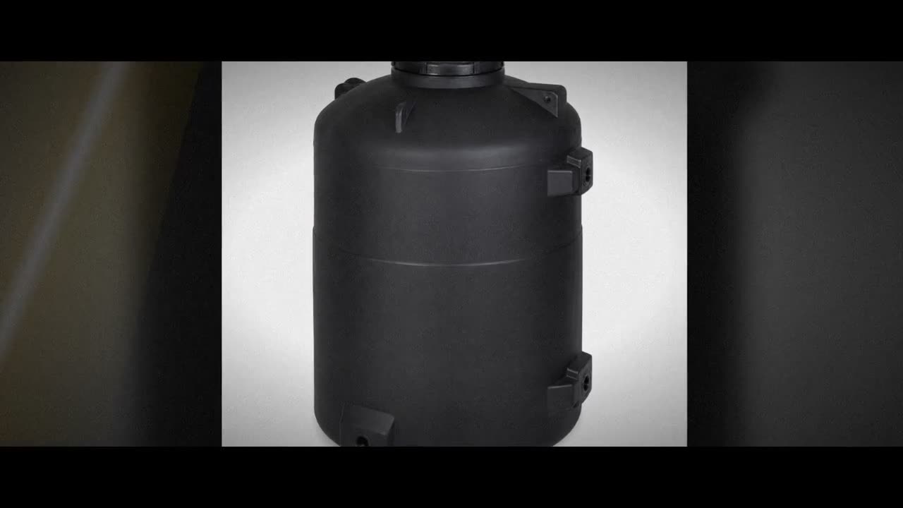 420 Gallon Plastic Vertical Liquid Storage Tank in Black video