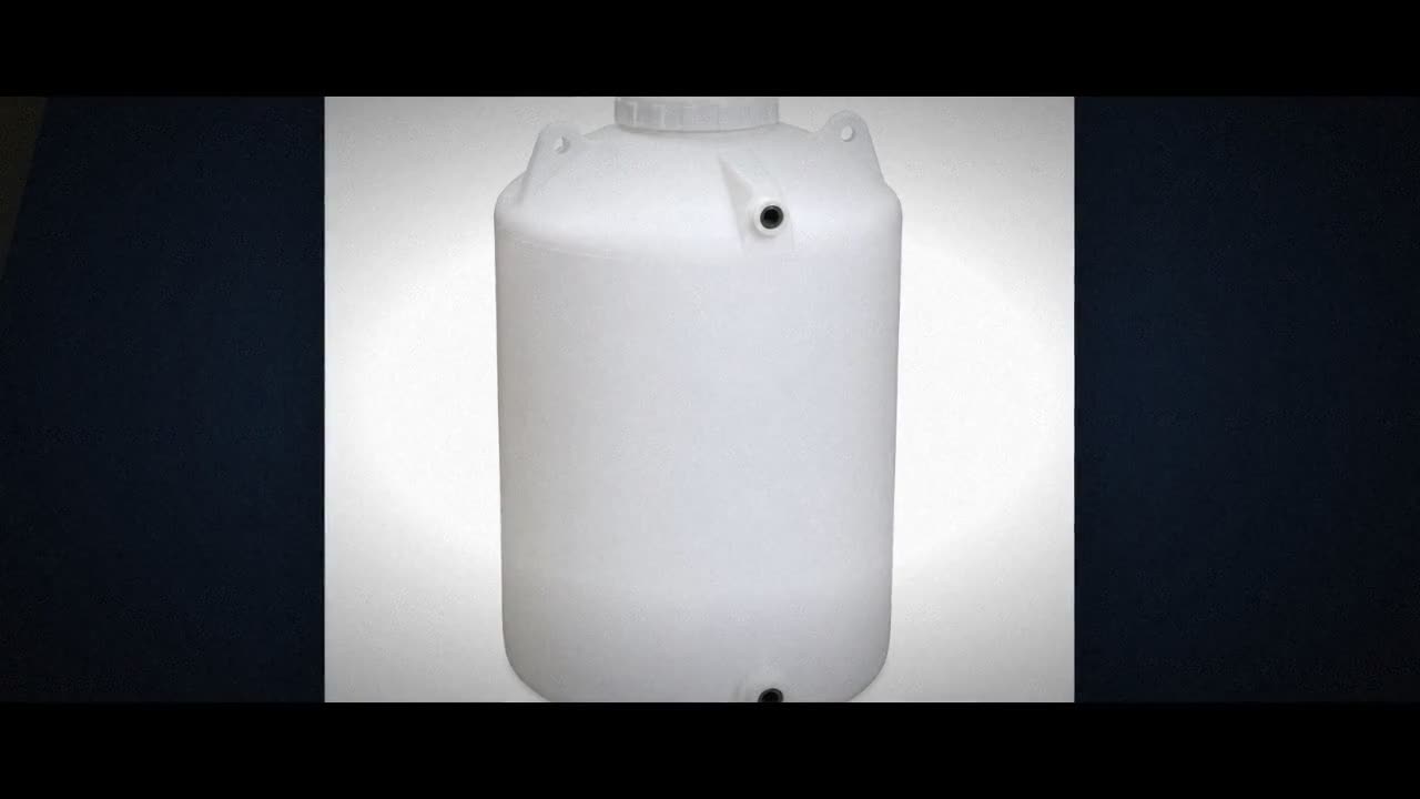 420 Gallon Plastic Vertical Rainwater Harvesting Tank in Mocha video