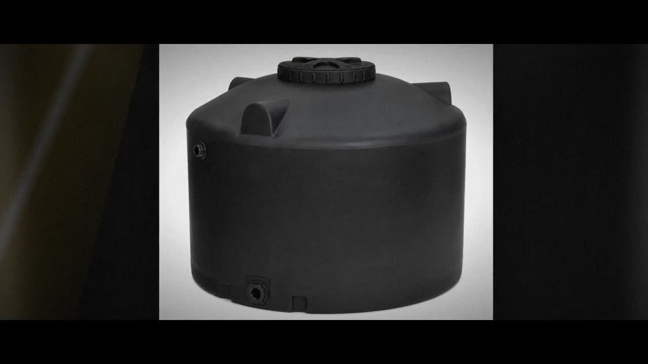 730 Gallon Plastic Vertical Water Storage Tank in Black video