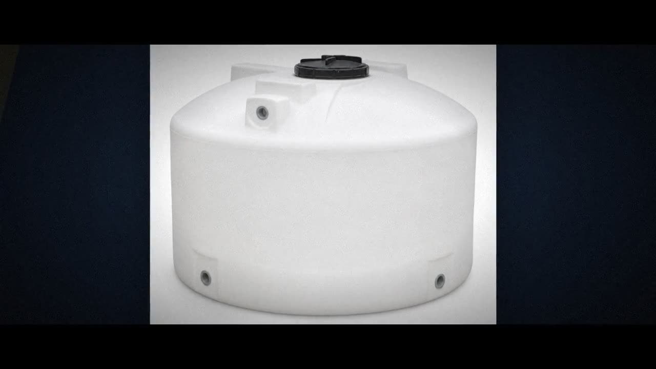730 Gallon Plastic Vertical Water Storage Tank in Green video