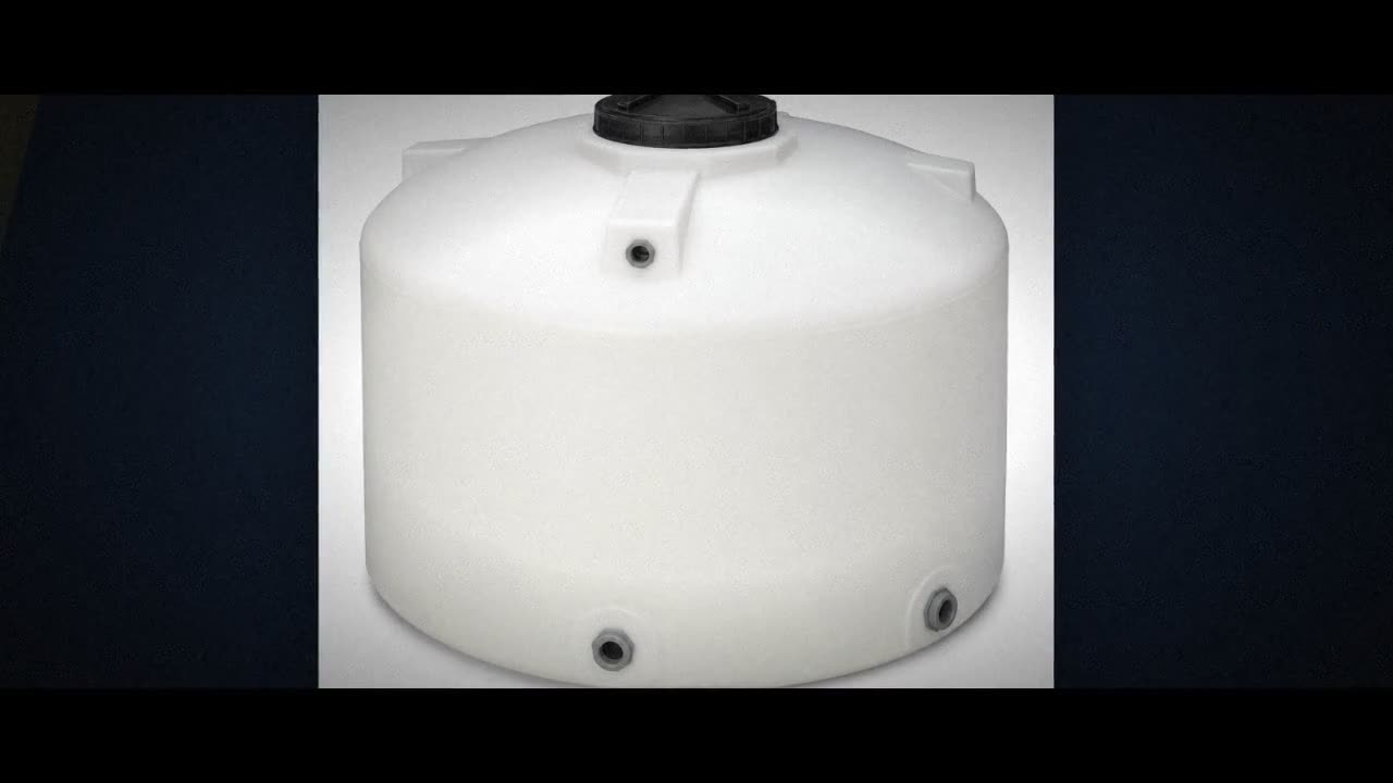 1320 Gallon Plastic Vertical Rainwater Harvesting Tank in Forest Green video