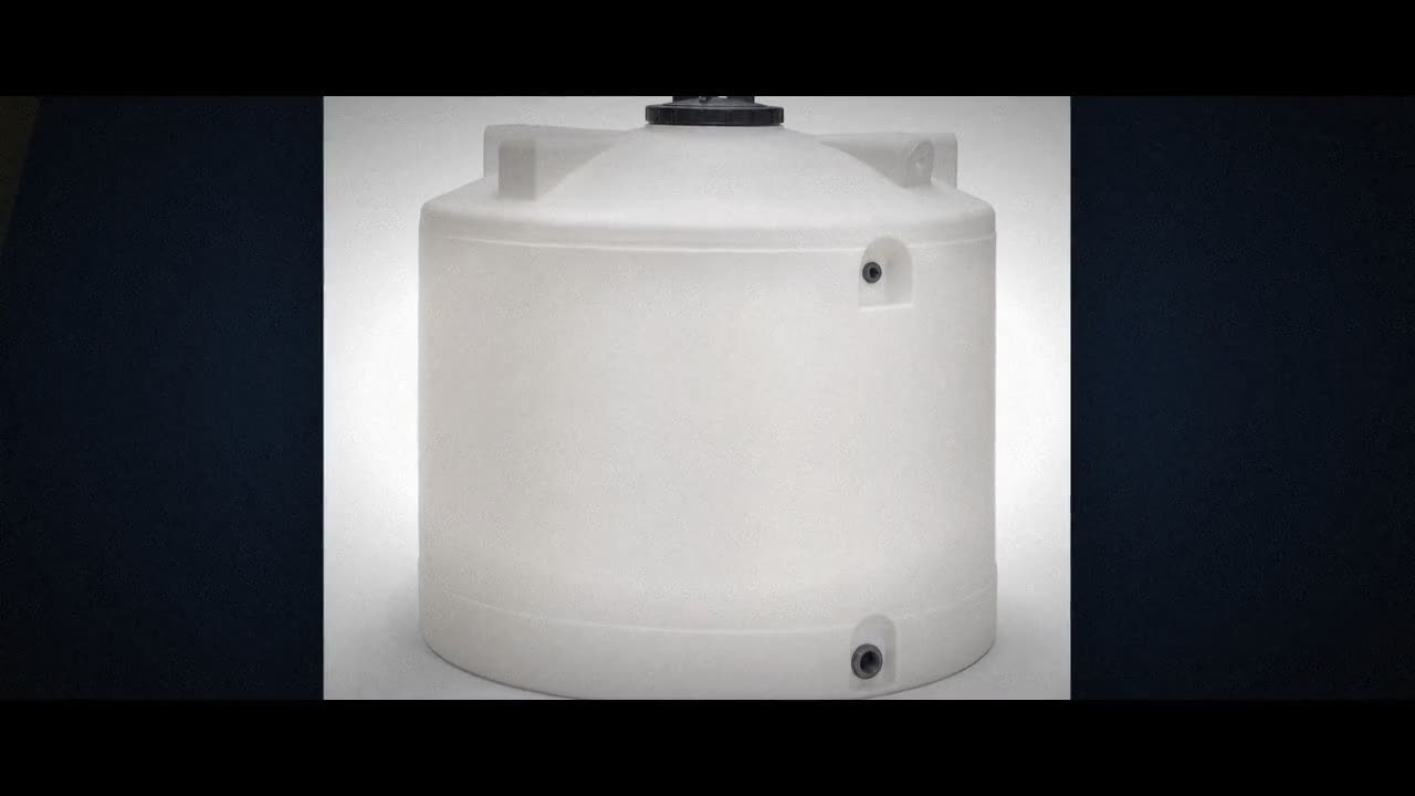 5000 Gallon Plastic Vertical Water Storage Tank in Dark Green video