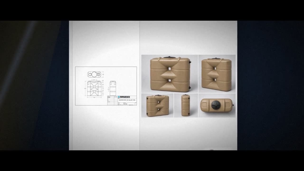 Bushman 265 Gallon Mocha Slimline Water Storage Tank video
