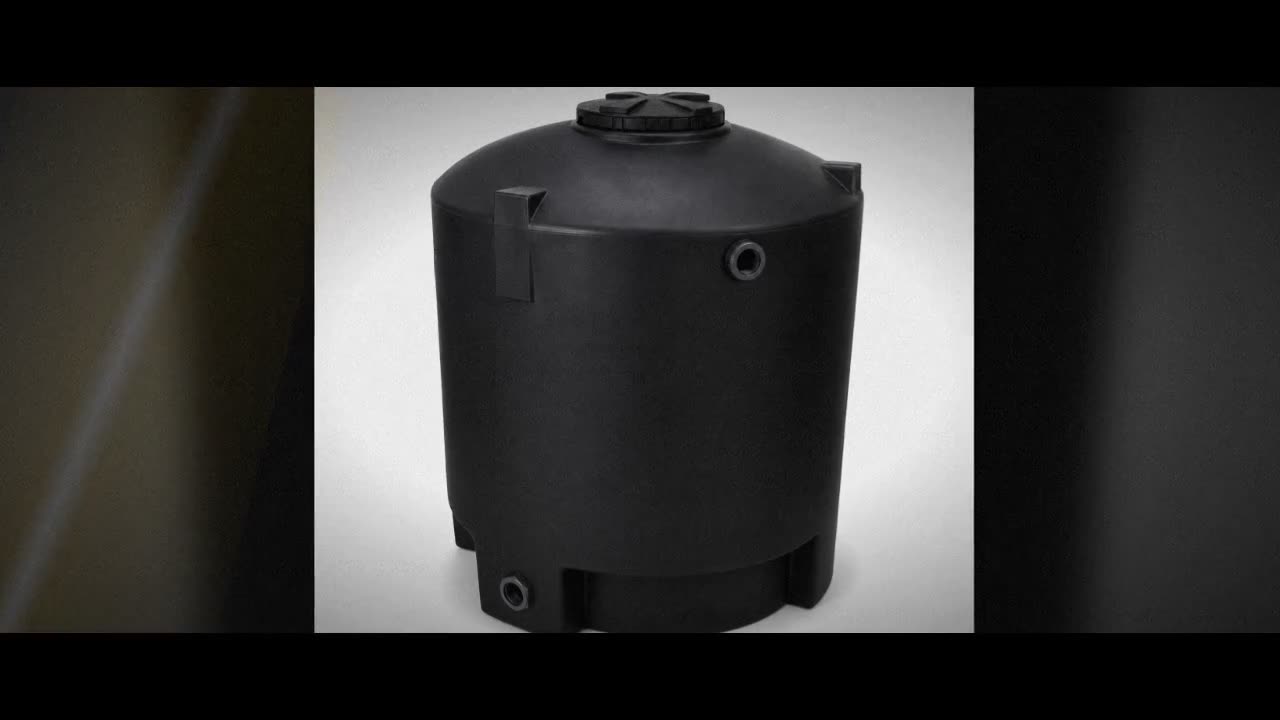 265 Gallon Plastic Vertical Rainwater Harvesting Tank with Slimline De video