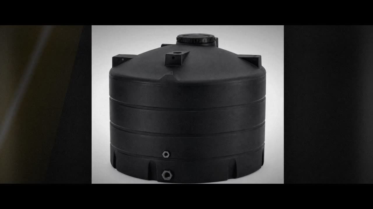 5050 Gallon Plastic Vertical Water Storage Tank in Black video