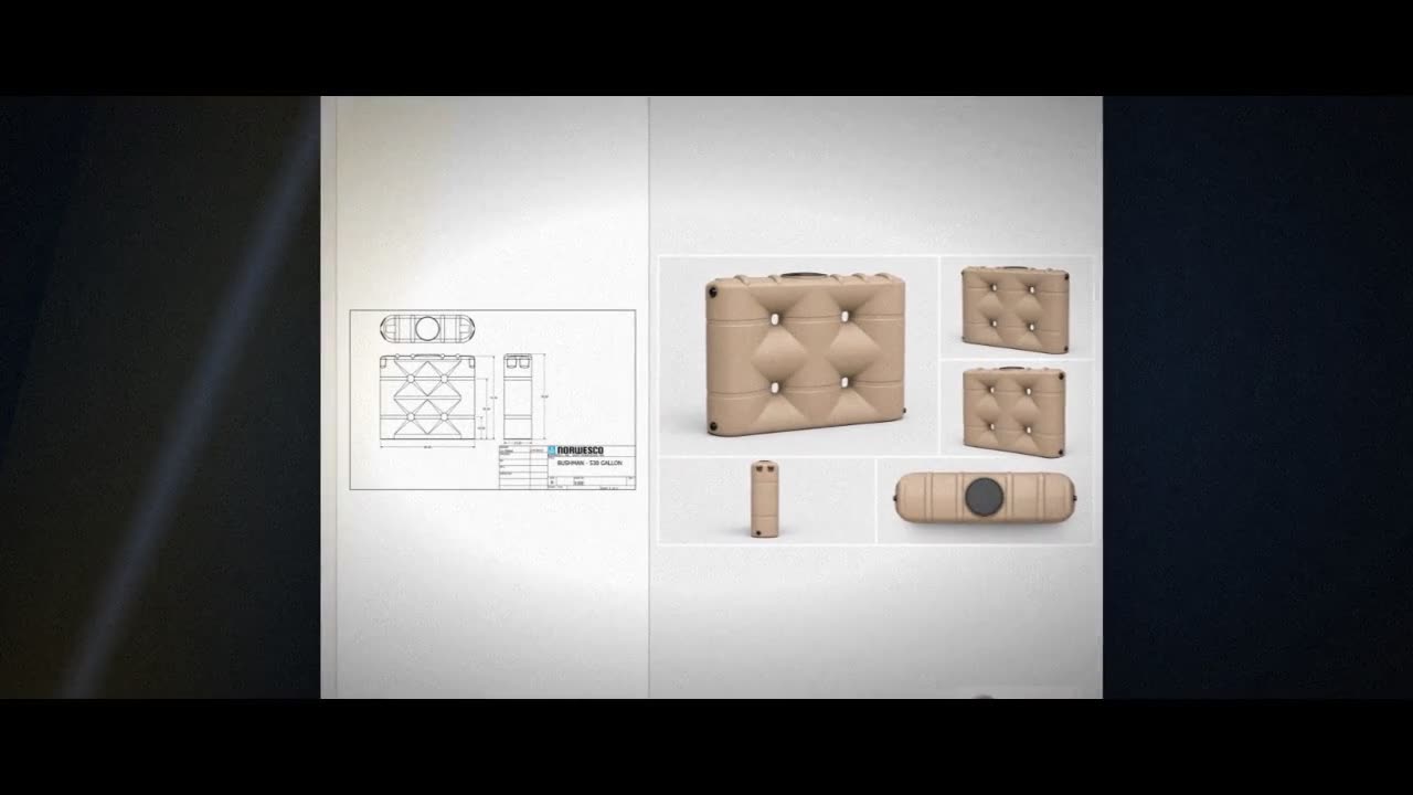 Bushman 530 Gallon Mocha Slimline Rainwater Storage Tank video