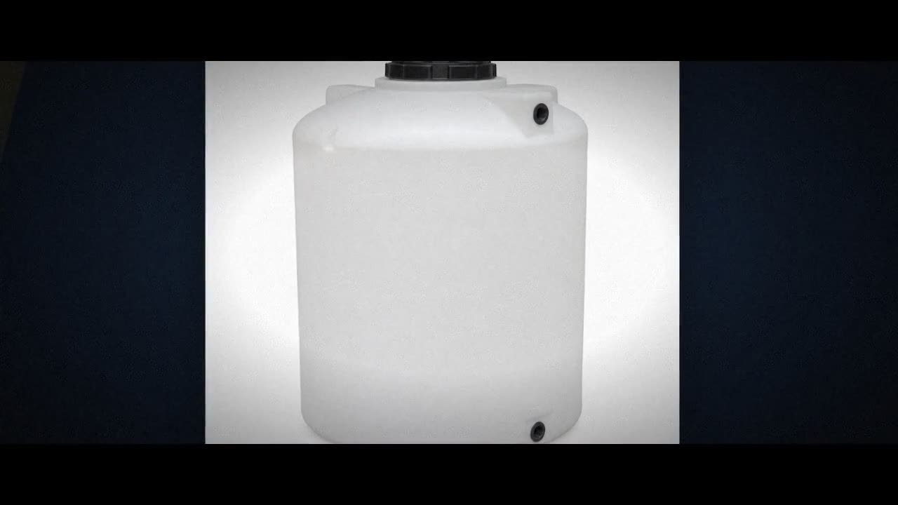 420 Gallon Plastic Vertical Rainwater Harvesting Tank in Brown video