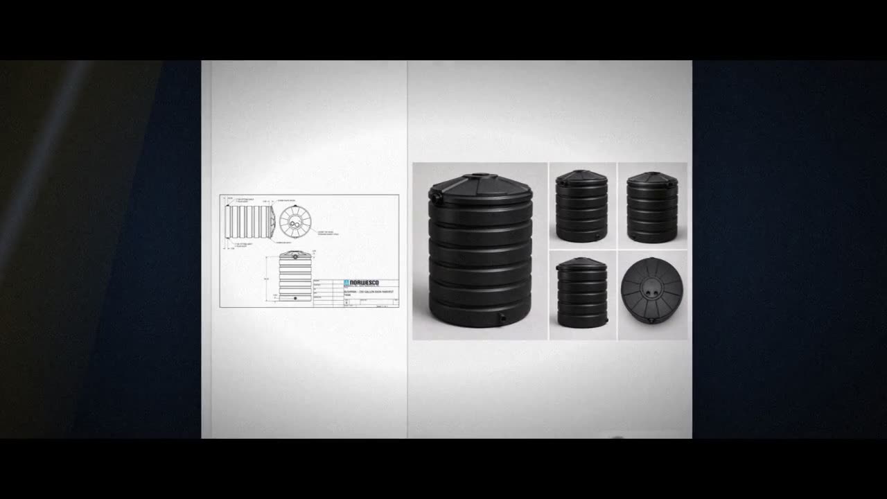 Bushman 330 Gallon Black Rainwater Collection Storage Tank video