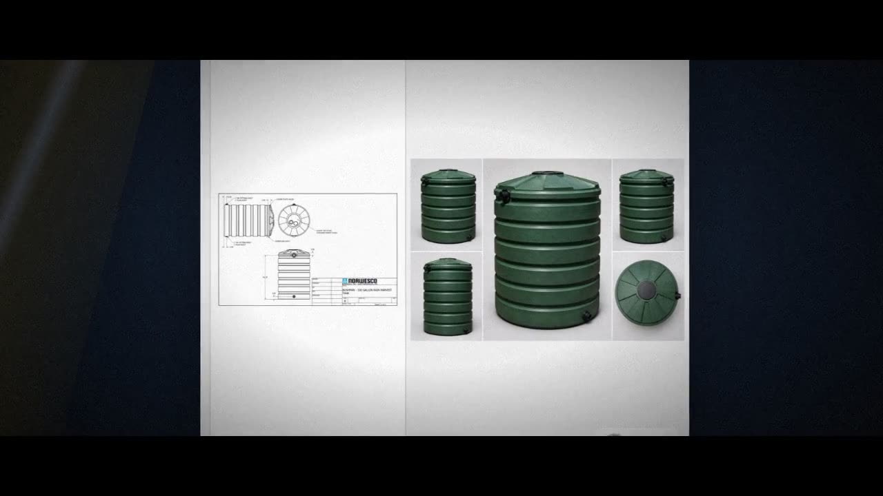 Bushman 330 Gallon Green Rainwater Collection Storage Tank video