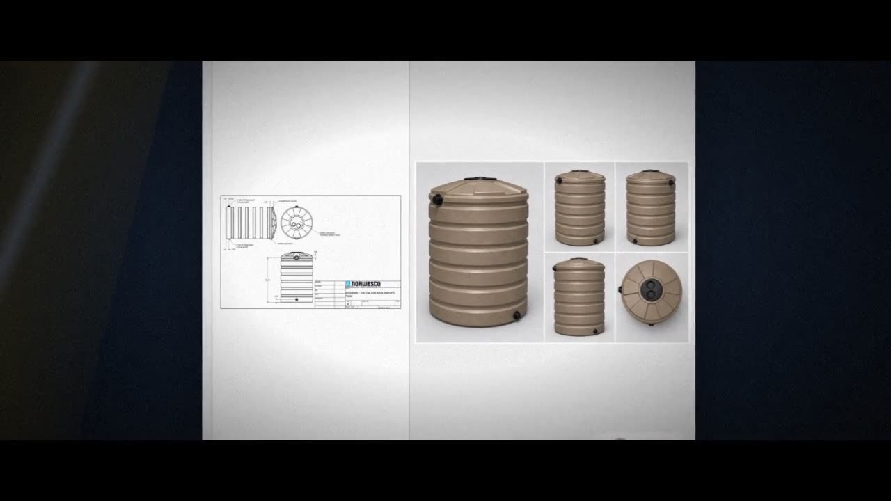 Bushman 330 Gallon Mocha Rainwater Collection Storage Tank video