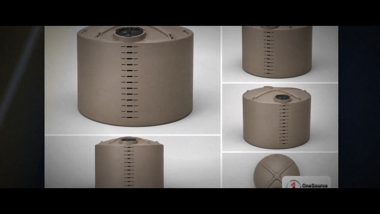 Bushman 3000 Gallon Mocha Rainwater Collection Storage Tank video