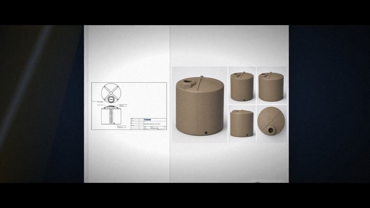 Bushman 3000 Gallon Mocha Vertical Water Storage Tank video