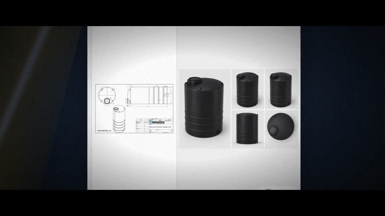 Norwesco 2000 Gallon Black Heavy Duty Vertical Storage Tank video