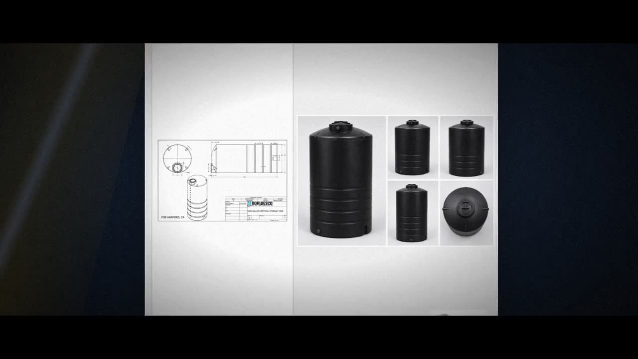 Norwesco 2000 Gallon Black Vertical Storage Tank video