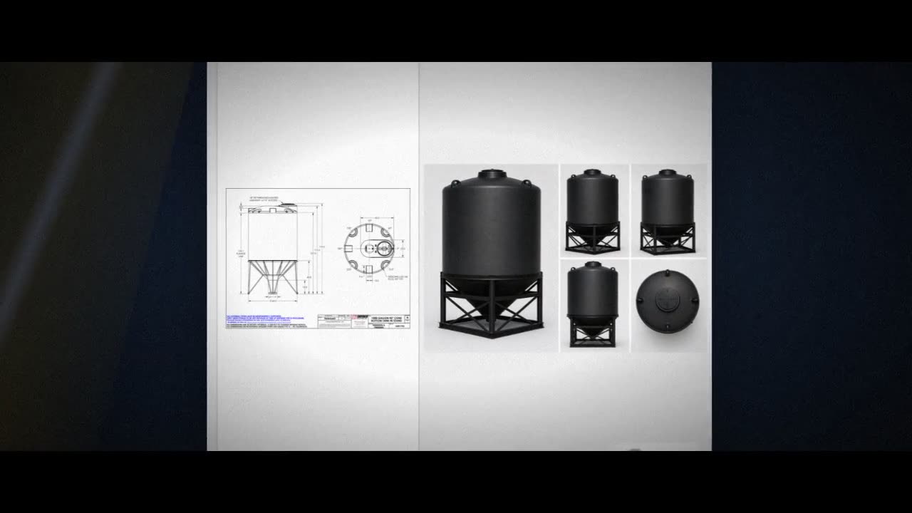Snyder Industries 1000 Gallon XLPE Heavy Duty Cone Bottom Tank video