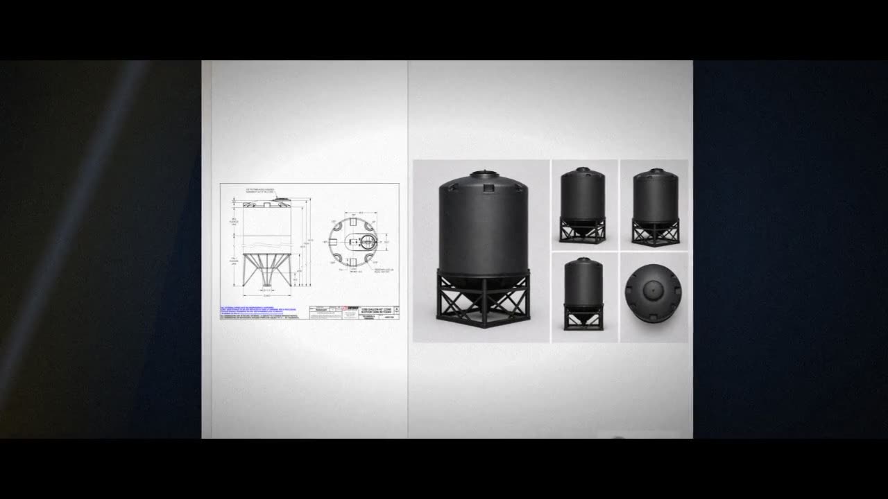 Snyder Industries 1500 Gallon XLPE Heavy Duty Cone Bottom Tank video