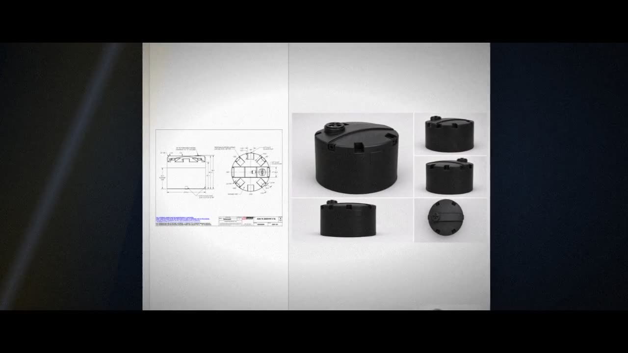Snyder Industries 2000 Gallon ASTM Black Heavy Duty Vertical Storage T video