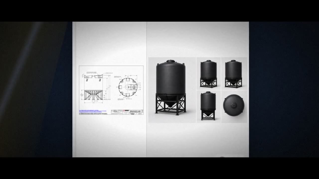 Snyder Industries 2000 Gallon XLPE Heavy Duty Cone Bottom Tank video