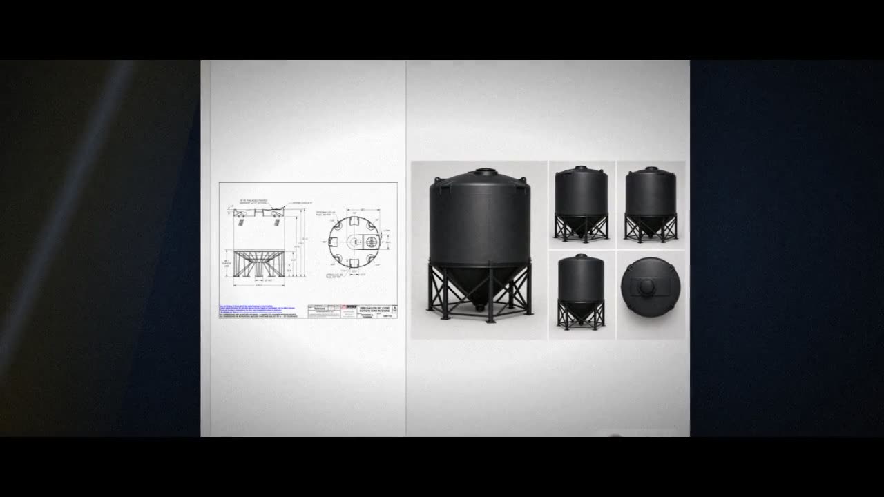 Snyder Industries 2000 Gallon Heavy Duty Cone Bottom Tank video