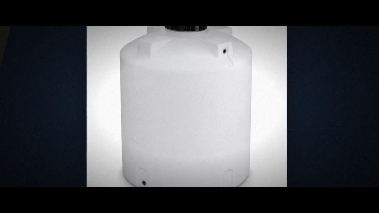 2500 Gallon Plastic Vertical Liquid Storage Tank in White video