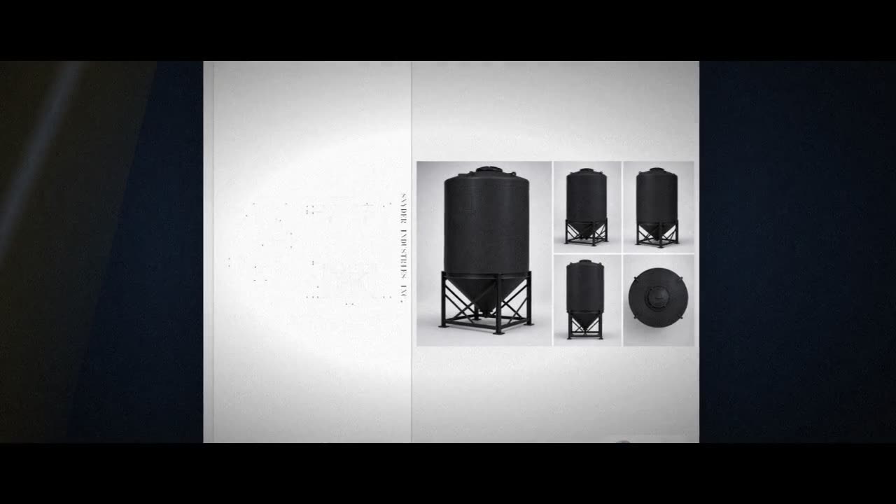 Snyder Industries 2600 Gallon Black XLPE Cone Bottom Tank video