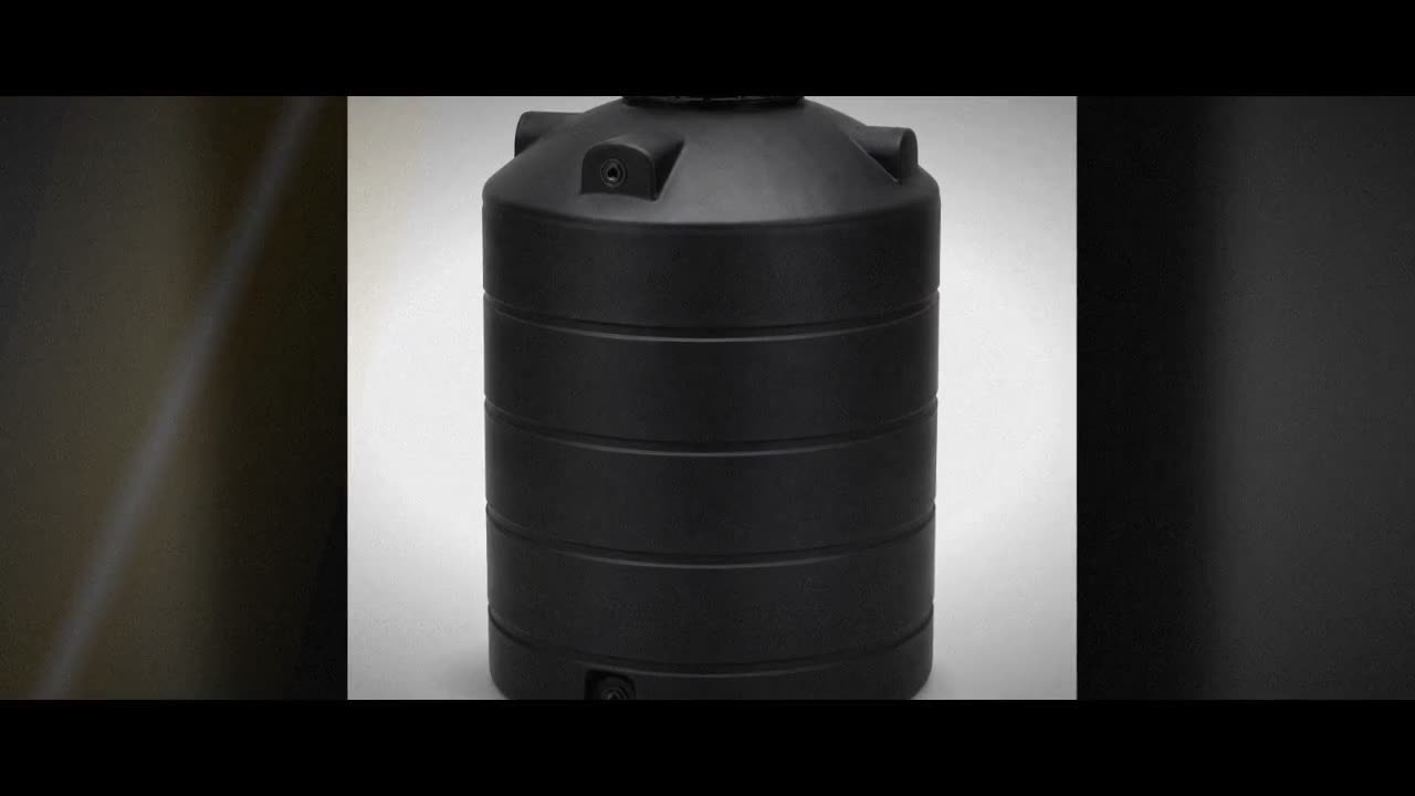 3000 Gallon Plastic Vertical Water Storage Tank in Black video