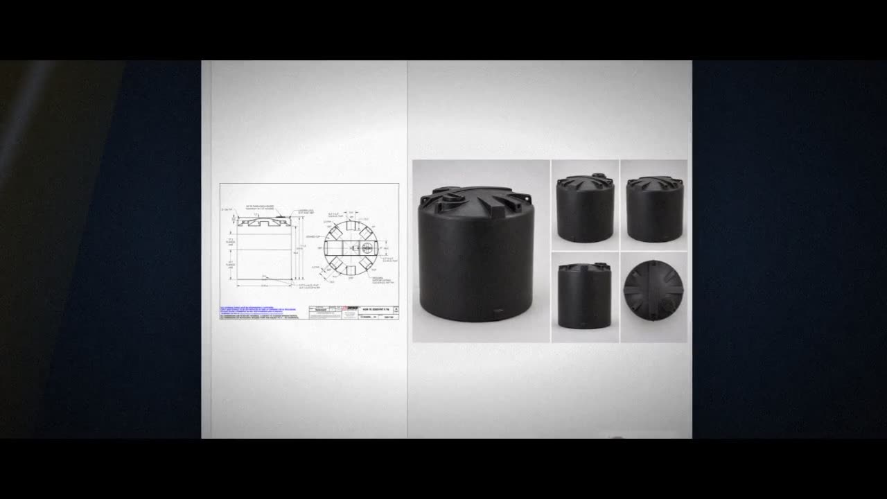 Snyder Industries 3000 Gallon ASTM XLPE Black Vertical Storage Tank video
