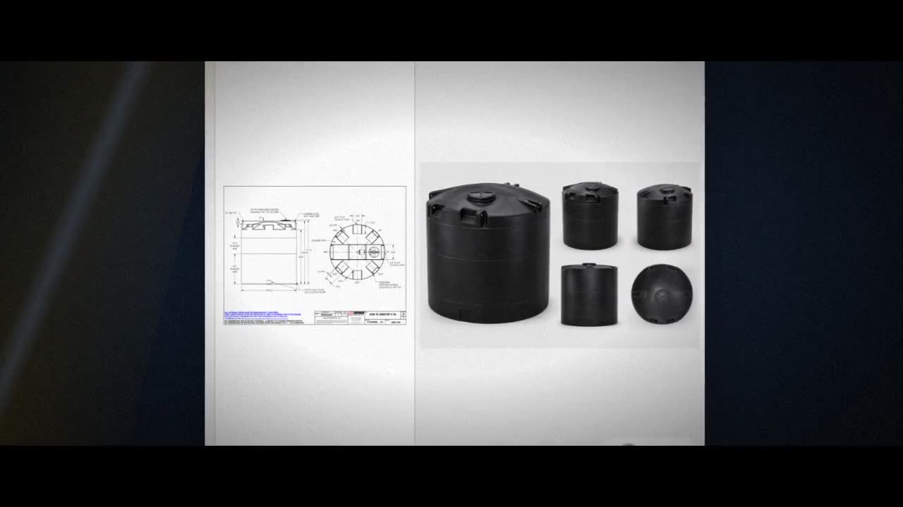 Snyder Industries 3000 Gallon ASTM Black Heavy Duty Vertical Storage T video
