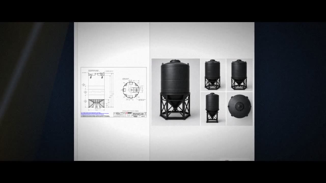 Snyder Industries 4400 Gallon XLPE Heavy Duty Cone Bottom Tank video