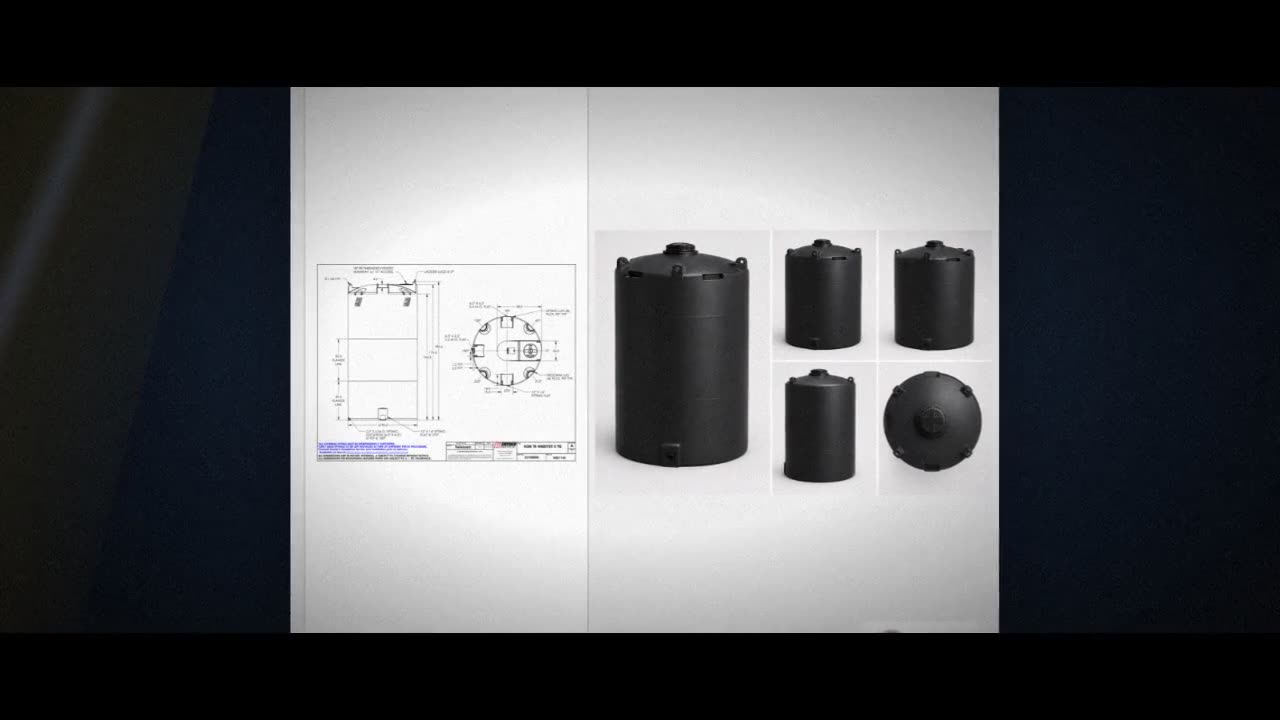 Snyder Industries 4400 Gallon ASTM XLPE Black Vertical Storage Tank video