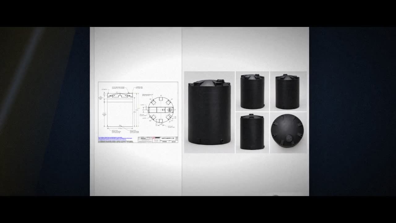 Snyder Industries 6600 Gallon ASTM Black Vertical Storage Tank video