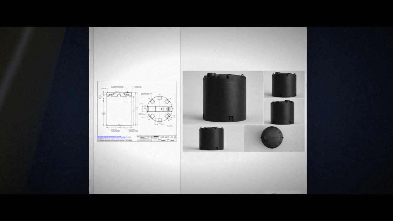 Snyder Industries 6600 Gallon ASTM Black Heavy Duty Vertical Storage T video