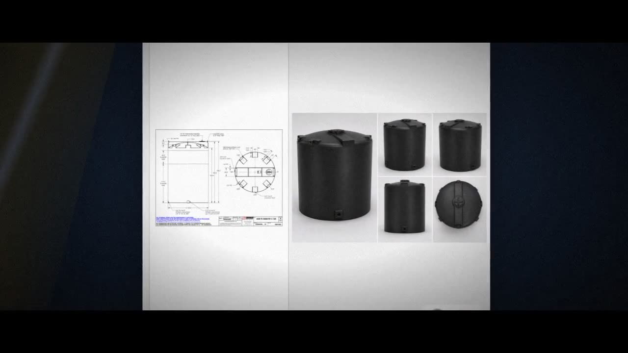 Snyder Industries 8000 Gallon ASTM XLPE Black Vertical Storage Tank video